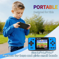 Handheld Game for Kids -Preloaded 220 Retro Video Games - Black+blue - image 4
