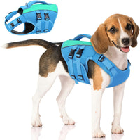 Dog Life Jacket Medium,Ripstop Dog Flotation Vest for Medium Dogs – Essentials for Dogs - Large / Blue
