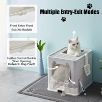 Vealind Covered Litter Box with Lid - image 3