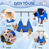 Ateson Pet Grooming Hammock - XXXL for Large Giant Dogs 110-150LB / Blue - image 3