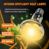 LUCKY HERP Heat Lamp Bulbs, 150W Reptile Heat Lamp 2 Pack - Clear Reptile Heat Lamp / 100W 1-Pack - image 2