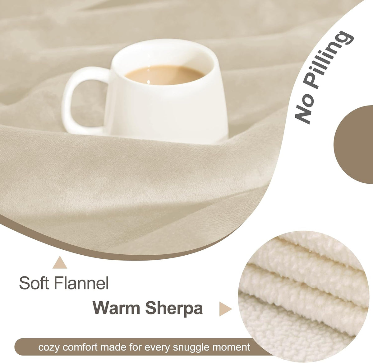 Waterproof Blanket for Bed Couch, Sherpa Fleece Throw, 50x60 – Essentials for Dogs - 30x40 inches / Cream - image 4