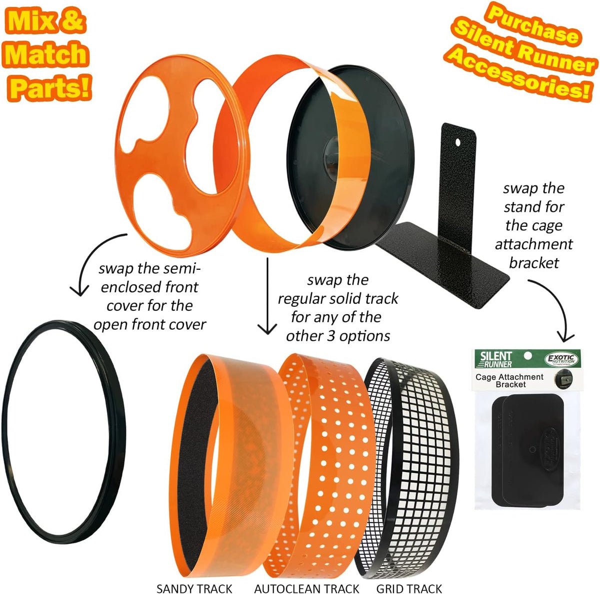 Sandy Track, for Orange Silent Runner 12" Regular - Orange/Black - image 4
