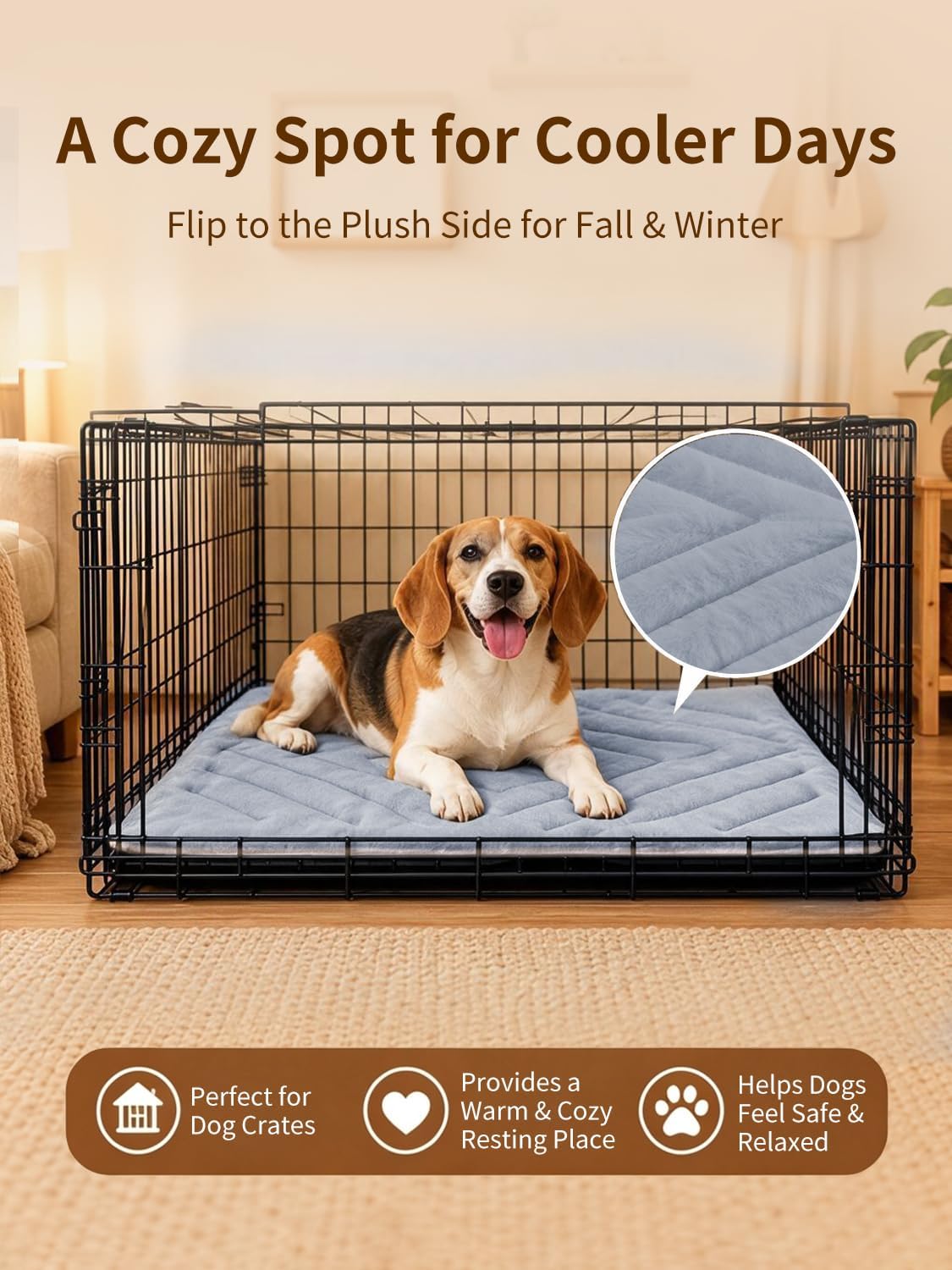 Dog Cooling Mat Self Coolings Foldable Cooling Pad for Dog in Summer - GRAY / Large-48"L x 28"W - image 4