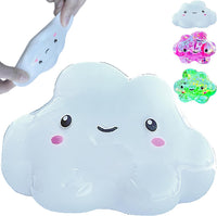 Premium Cloud Squishy Toy, Glow in the Dark Stress Ball - White
