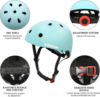 Kids Bike Skateboard Helmet Pad Set - S(18"-20.5"/ 2 -7years) / Light-blue - image 4