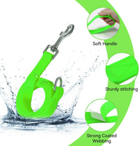 Waterproof Dog Leash, 5/6 FT Durable Odor-Proof Dog Leashes with Strong Metal Hooks Fits Small - Green / 6FT - 1 inch Width - image 2