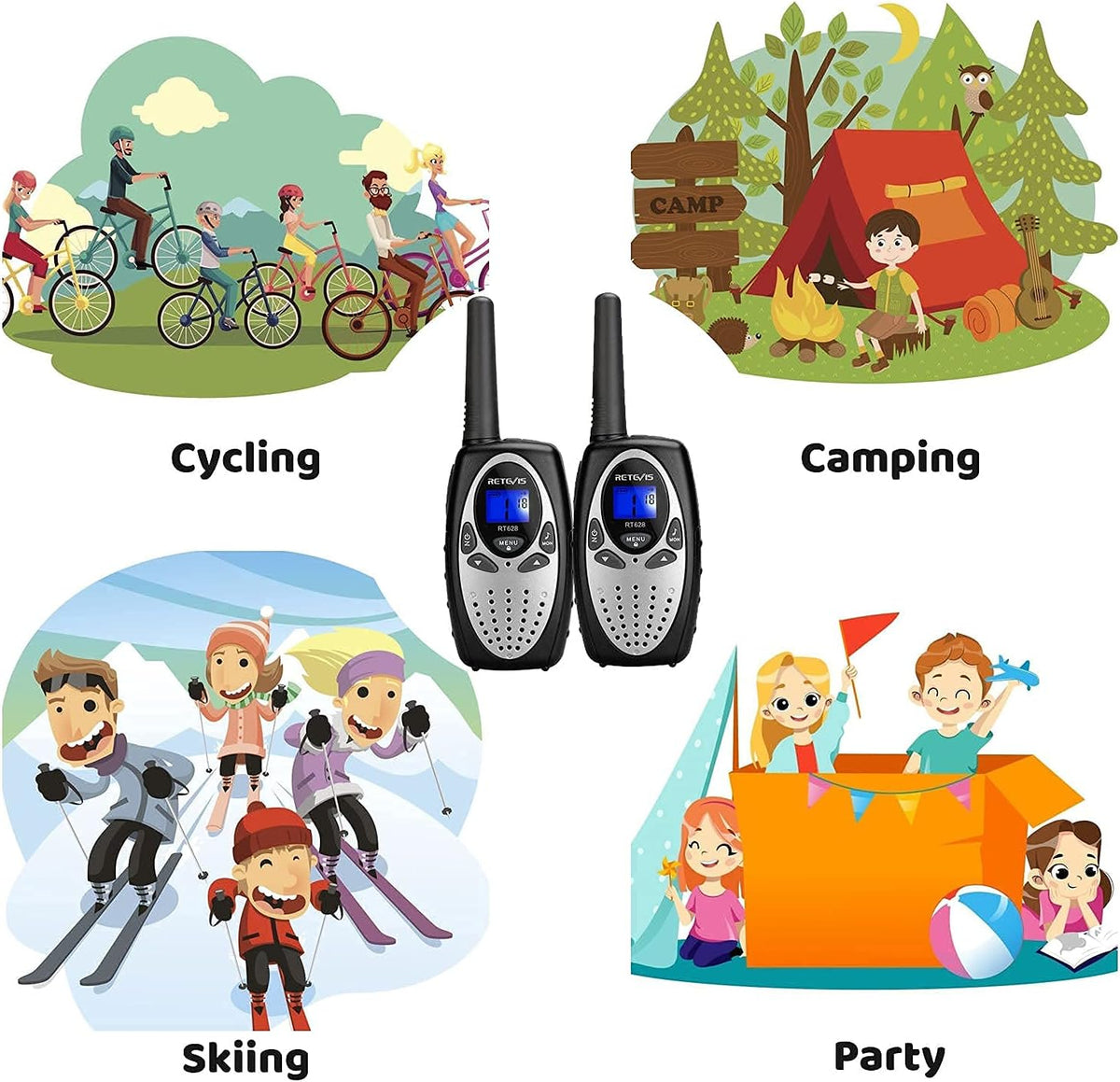 Retevis RT628 Walkie Talkies for Kids - Silvery / 2 - image 4
