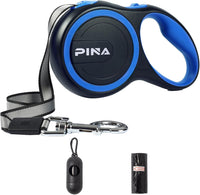 Retractable Dog Leash, 26ft Dog Leash for Small Medium Large Dogs Up to 110lbs, 360° Tangle-Free - 26 ft / Black Blue