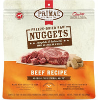 Primal Freeze Dried Raw Dog Food Nuggets, Beef, Complete & Balanced Meal, Also Use as Topper or Treat, Premium, Healthy, Grain Free, High Protein Raw Dog Food, 14 oz