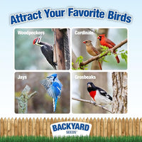 CountryMax Backyard Seeds Woodpecker No Waste Bird Seed Mix – 5 lb Bag | Shelled Peanuts, Sunflower Chips, Tree Nuts | Attracts Woodpeckers, Nuthatches, Jays