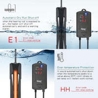 hygger 40-75 Gallon Aquarium Heater with LED Display Controller - 200W - image 3