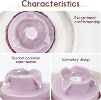 Lawfery Ceramic Cat Water Fountain - Purple Ceramic Fountain - image 2