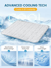 Mora Pets Dog Cooling Mat Instant Pet Cooling Pad Bed for Large Dogs - Light Grey / 36-Inch (Medium) - image 2