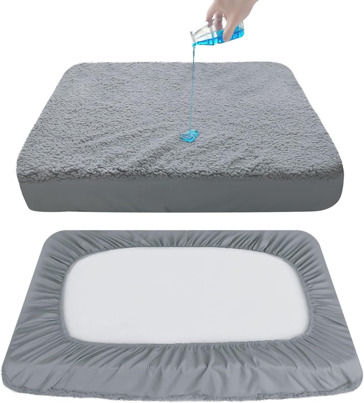 Dog Bed Covers Soft Plush Replacement Washable, Cover Only - 30"L x 20"W x 6"Th / 1 - image 4