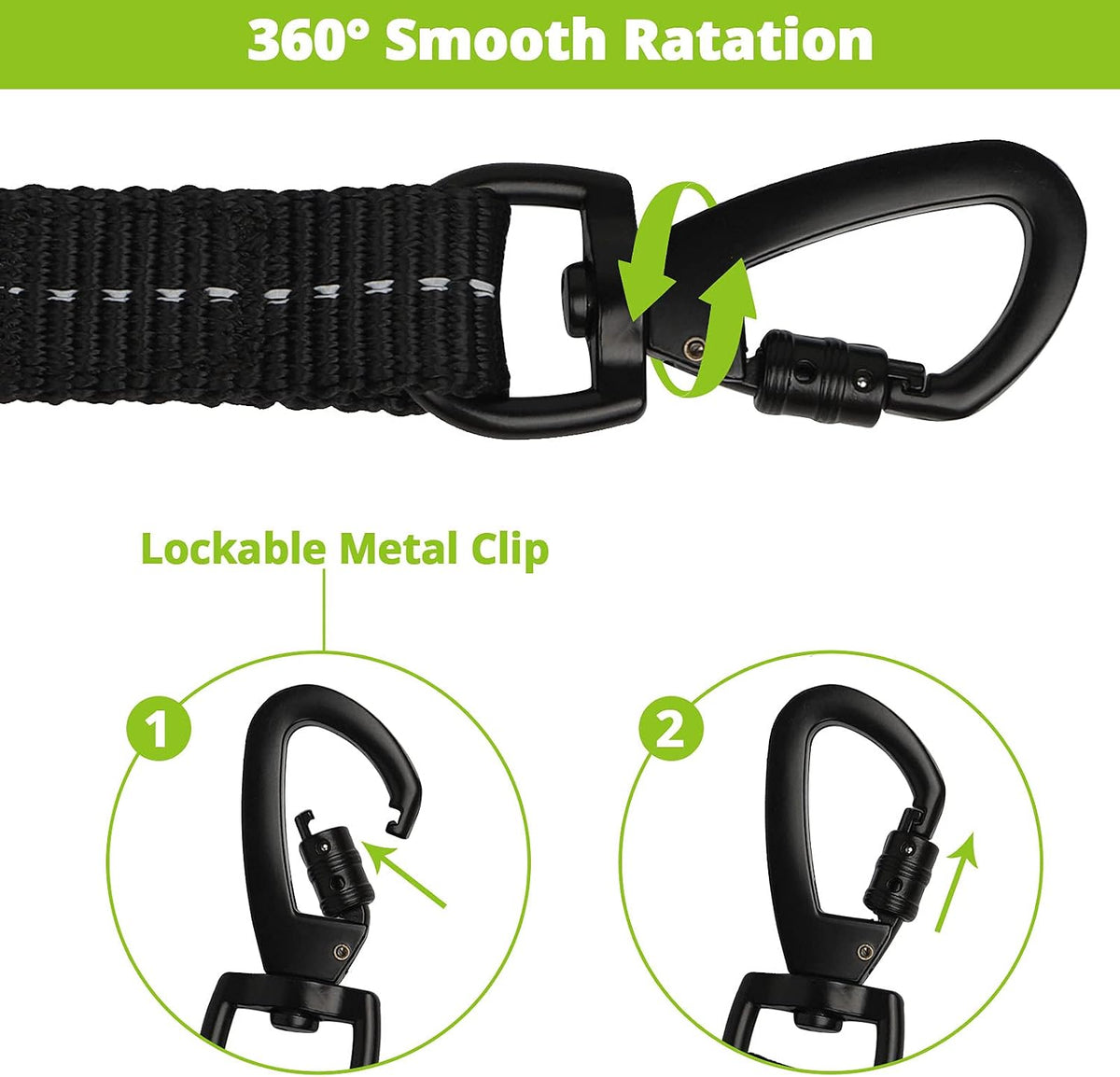 Long Dog Leash 15 FT: Heavy Duty Rope Leashes for Dogs Training - Green / 30ft*1/3'' - image 3