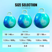 INPODAK Hopper Ball 20 Inch Bouncy Ball with Handle for Kids, Hippity Hop Jumping Bouncer Hopping Toy for Boys Girls Ages 5-9 with Pump and Gift Box Great Gift for Birthday Holiday