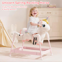 FUNLIO Unicorn Baby Rocking Horse - Unicorn Spring Rocking - image 2