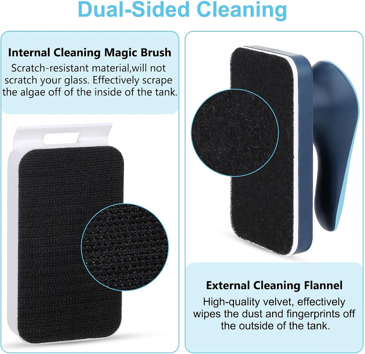 fishkeeper Aquarium Magnetic Glass Cleaner - L for Glass Thickness：1/4"-5/8" - image 4