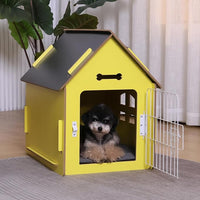 Dog House Indoor for Small Dogs or Cats, Cozy Wooden Design, Small Indoor Bed House, with Air Vents and Elevated Floor Warm Dog Cave