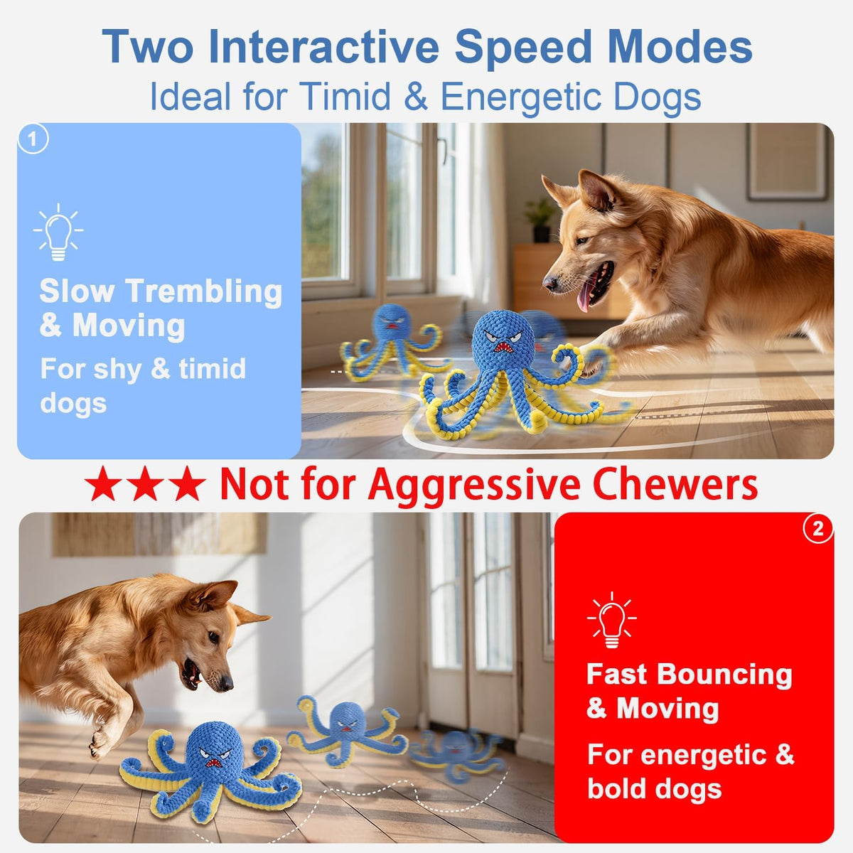 Interactive Dog Toys Octopus to Keep Them Busy – Essentials for Dogs - Blue - image 2