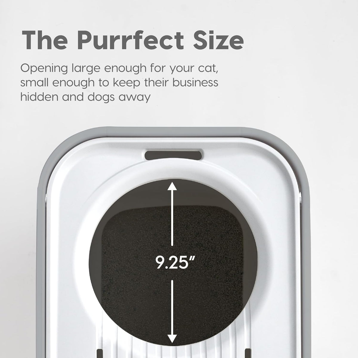 IRIS USA High Sided Cat Litter Box, Scatter Shield - Top Entry / Gray - image 4