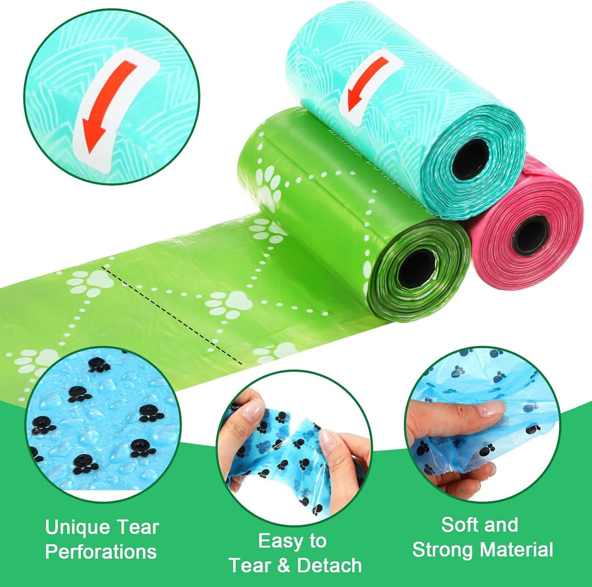 3000 Counts 200 Rolls Poop Bags for Dogs Plastic - Lovely Style - image 4