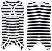 Comprehensive Post-Surgery Dog Recovery Suit: Premium Cotton - Black / M-(9~11lb) | Chest(~15.5")