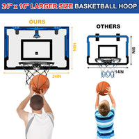 HYES over the door basketball hoop with 24x16 inch backboard and break-away rim - view 7