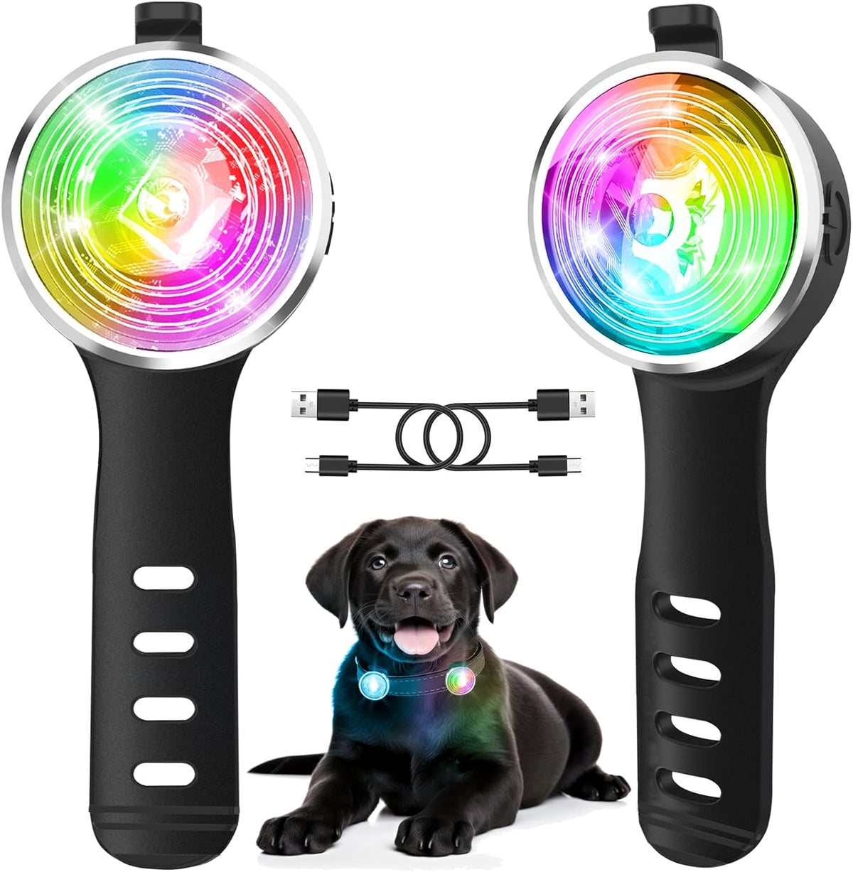 2-Pack Dog Lights for Night Walking - 2