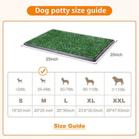 LOOBANI Dog Grass Pad with Tray - Dog Litter Box - Indoor Potty for Apartment and Patio Training - with 2 Packs Grass Pee Pads for Replacement, 20×25 Inch