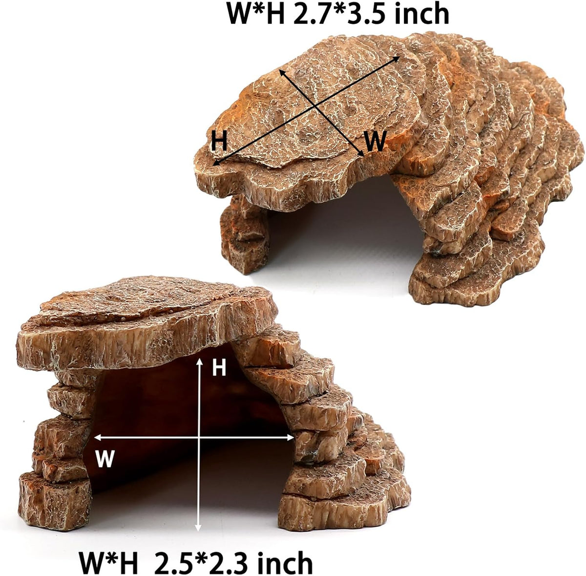 Gecko Hide Shale Scape Step Ledge - Small-7.3 * 4.4 * 3 - image 3