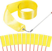 12PCS Red Dance Ribbons, Red Party Favors - Yellow 12PCS
