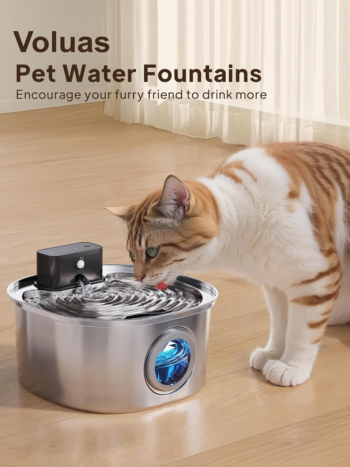 Voluas Replacement Cat Water Fountain Filters - 9 Filters+9 Sponges - image 4