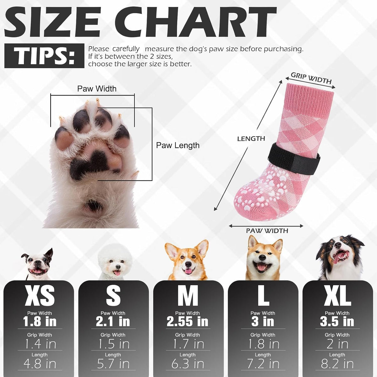 EXPAWLORER Dog Socks for Hot Pavement Summer to Prevent Licking Paws - Small / Pink - image 2