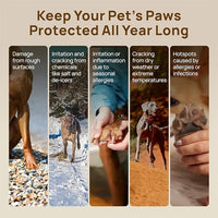 HICC PET Dog Paw Balm 1.06 oz for Dogs & Cats, Soothing Paw Balm Dogs Lick Safe, Moisturizing and Healing Dry Cracked Paws Cat Paw Balm, All-Natural Paw Wax for Dogs, Improves Rough Paws Relieves Odor