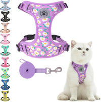 Cat Harness and Leash Set, Escape Proof and Adjustable - Purple / S (Chest: 11 - 16")