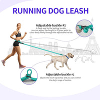 Kazazoo Hands-Free Dog Leash Adjustable Length 5-8 Ft - Green / M - image 4