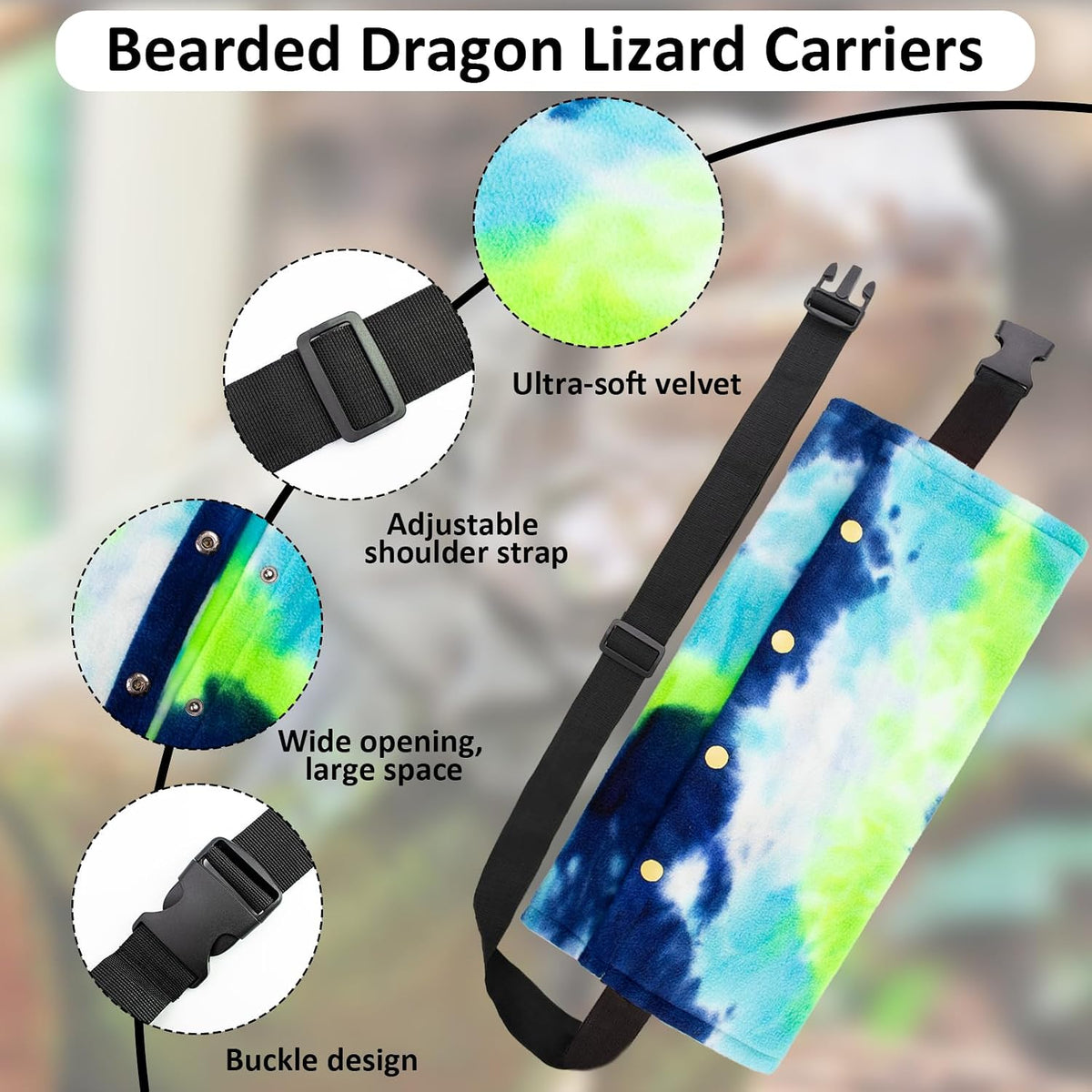Bearded Dragon Leash and Harness Set, Bearded Dragon Accessories - Blue - image 3