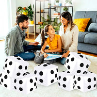 Mototo 4 pack jumbo inflatable dice in red, white, black and blue - view 21