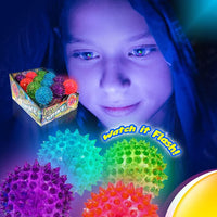 JA-RU Light Up Rubber Spike Balls Fidget Toy 695-4p – Fun for Kids & Family - Spike Balls / 12 Pack of Spike Balls - image 2