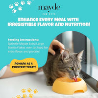 Mayde Bonito Flakes for Cats & Dogs, All-Natural High-Protein Treats, Extra Large 4oz Bag, 3-Pack