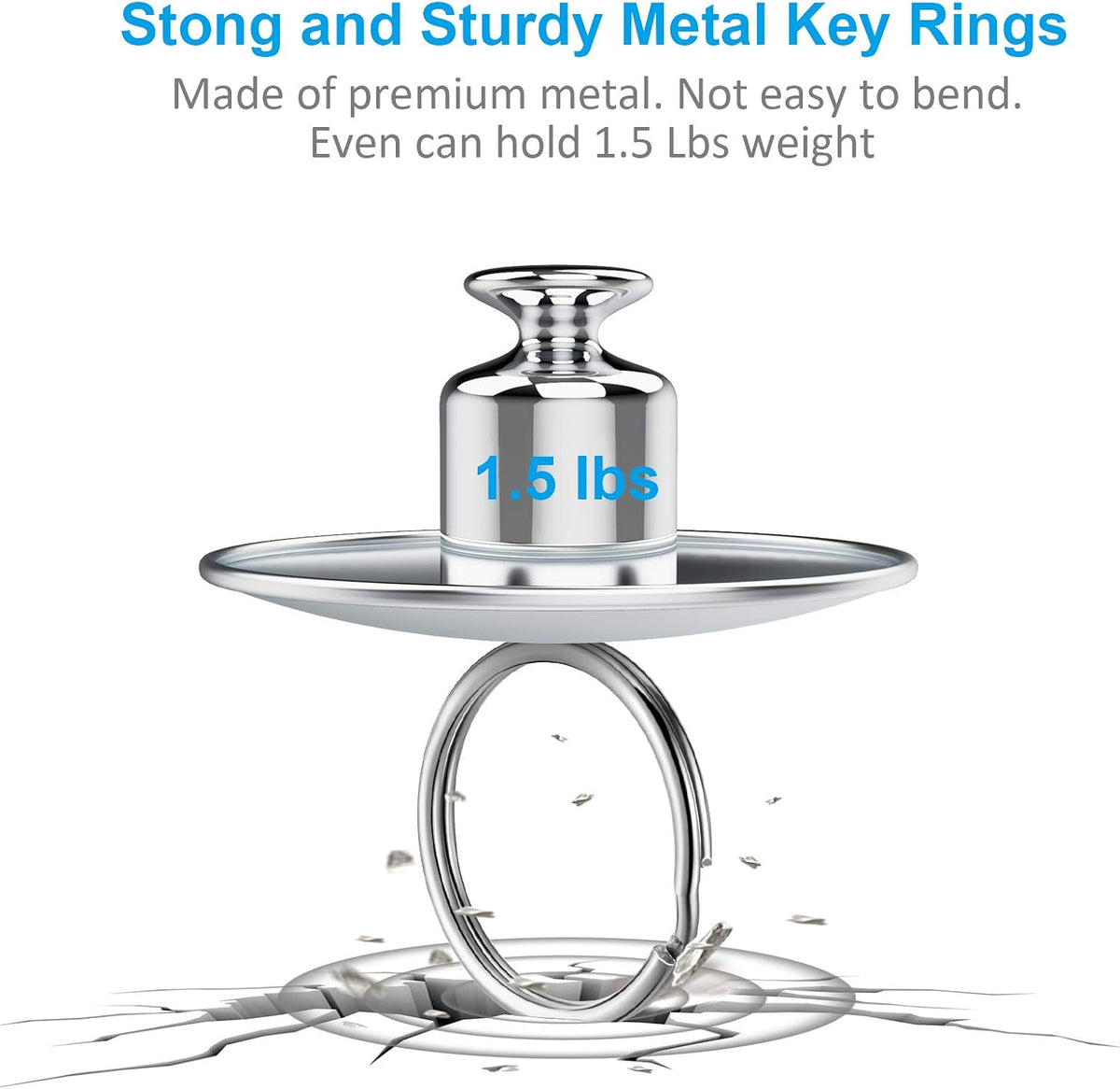 YHYZ Split Key ring Assorted, 5 Sizes - 2 / Stainless Steel - image 3