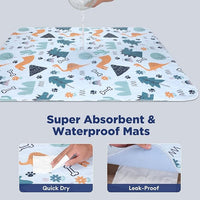 FURTIME Washable Pee Pads for Dogs, 2 Pack Large 34"x36" Super Absorbent Reusable Puppy Pads, 100% Waterproof Non-Slip, Whelping Dog Playpen Crate Mat for Potty