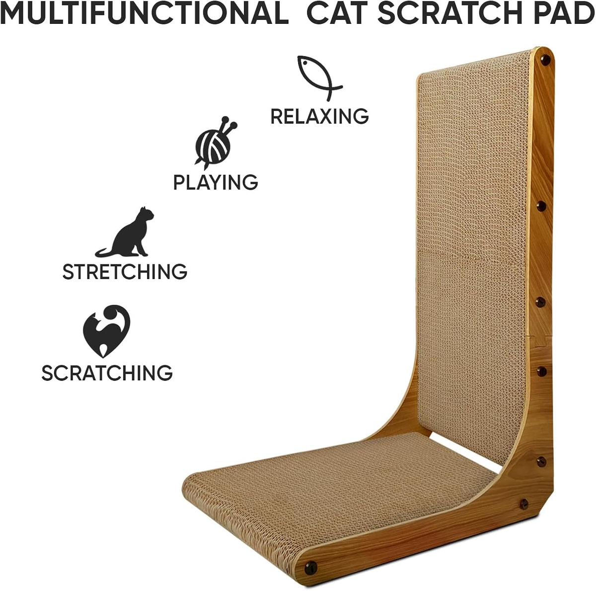 Cat Scratcher, L-Shaped Cat Scratching Pad with Box - 26 Inch - image 3