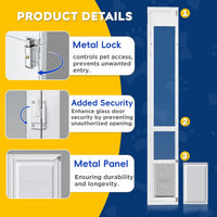 Large Dog Door for Sliding Glass Door - 96" Sliding Door / Large - 1 Flap - image 4