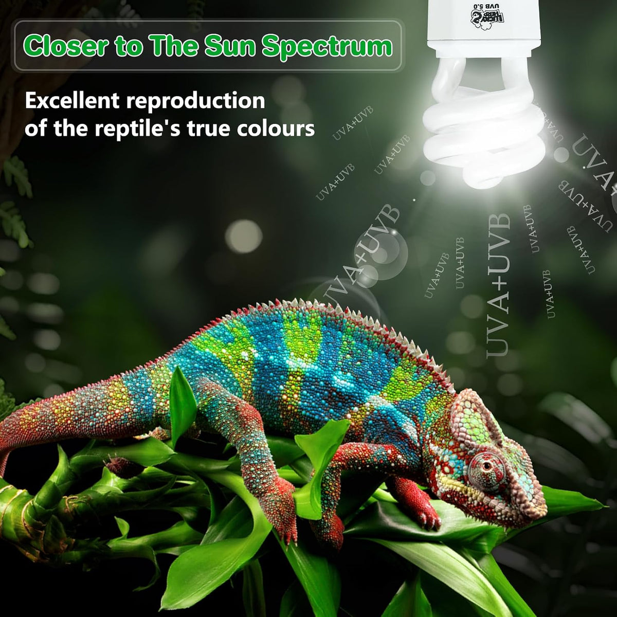 LUCKY HERP UVA UVB Reptile Light 10.0 - UVB5.0 15W - image 2