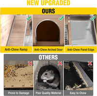 Aivituvin 2-Story Natural Wood Guinea Pig Cage Rabbit Hutch Indoor - image 3