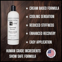 Elemental Equine Tendonel Freeze 16oz Liniment Rub for Horses - Soothe and Relax Tired Muscles While Providing Cooling Relief and Reduced Stiffness