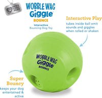 Wobble Wag Giggle Ball, Interactive Dog Toy - Bounce - image 2